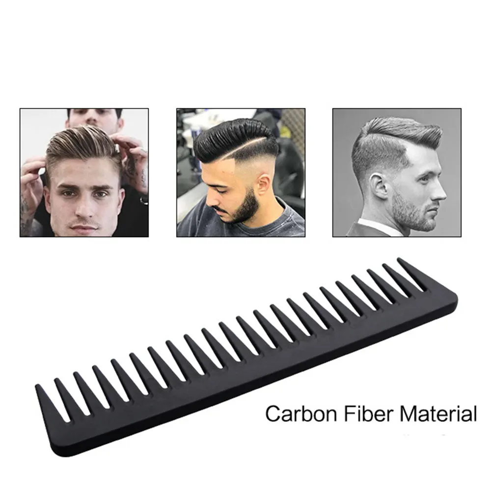 Vintage Wide-Tooth Hair Comb Set for Men – Anti-Static Detangling Styling Comb for Blow-Dry & Oil-Back Looks