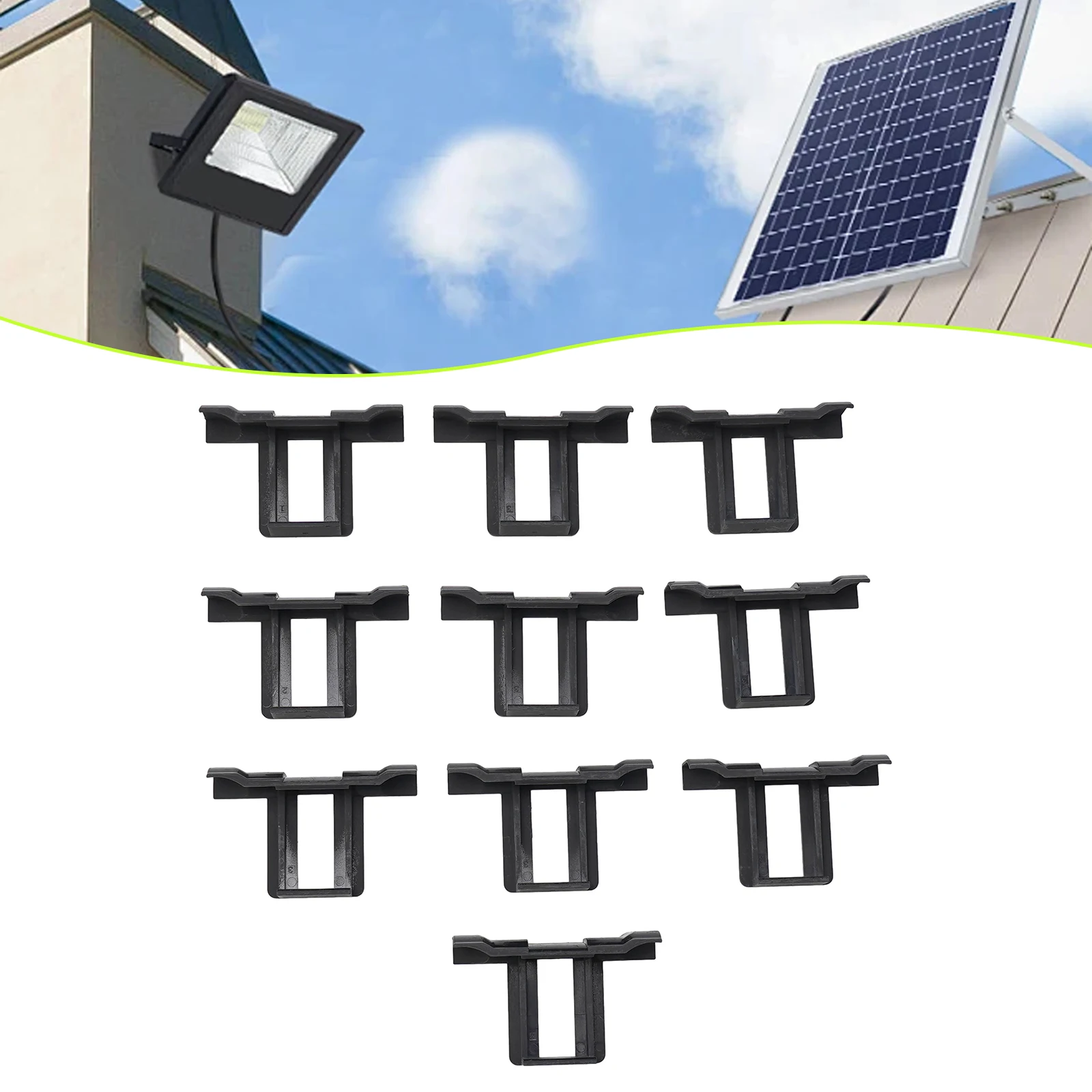 Solar Panel Diversion Clip Plastic Solar Water Drain Clip Mud Removal Clip PV Module Cleaning Clips For Solar Mud Removal