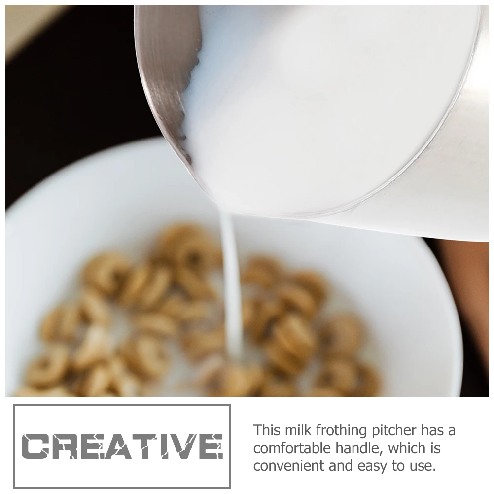 

Stainless Steel Pitcher Comfortable H Milk Coffee Accessories Cup Coffee Accessories Lightweight Home Use