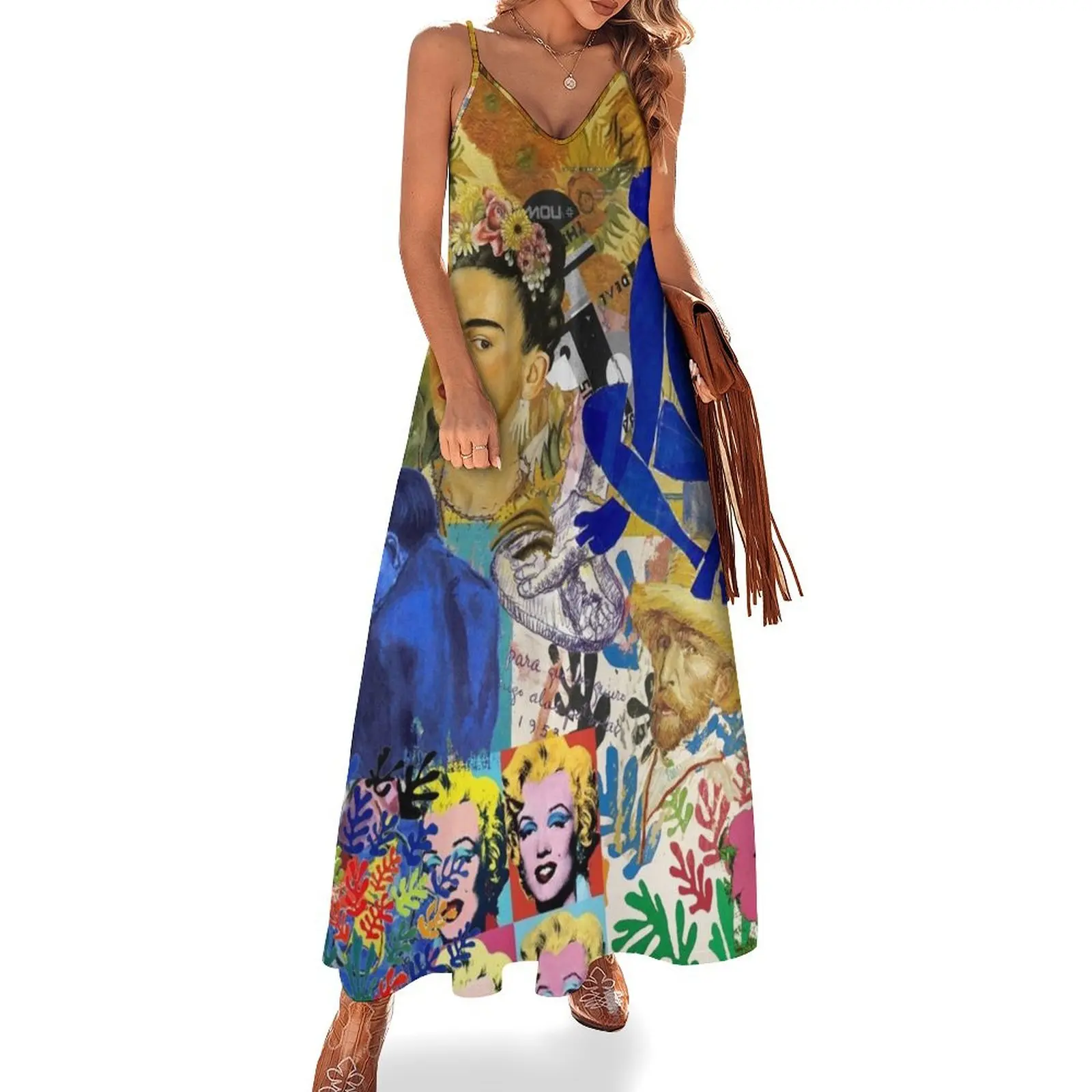 

Artist Collage Sleeveless Dress Women's summer dress dresses for special events