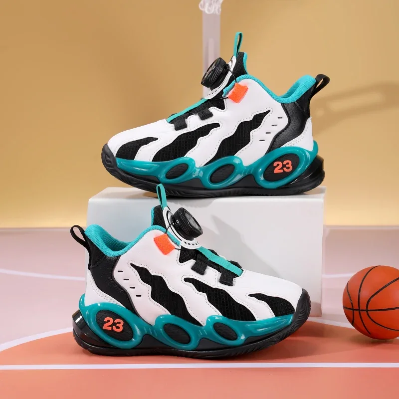 

New Childrens Boy Sneakers New Fashion Design Girls Professional Sports Shoes Non Slip Resistant Basketball Kids Sports Shoes