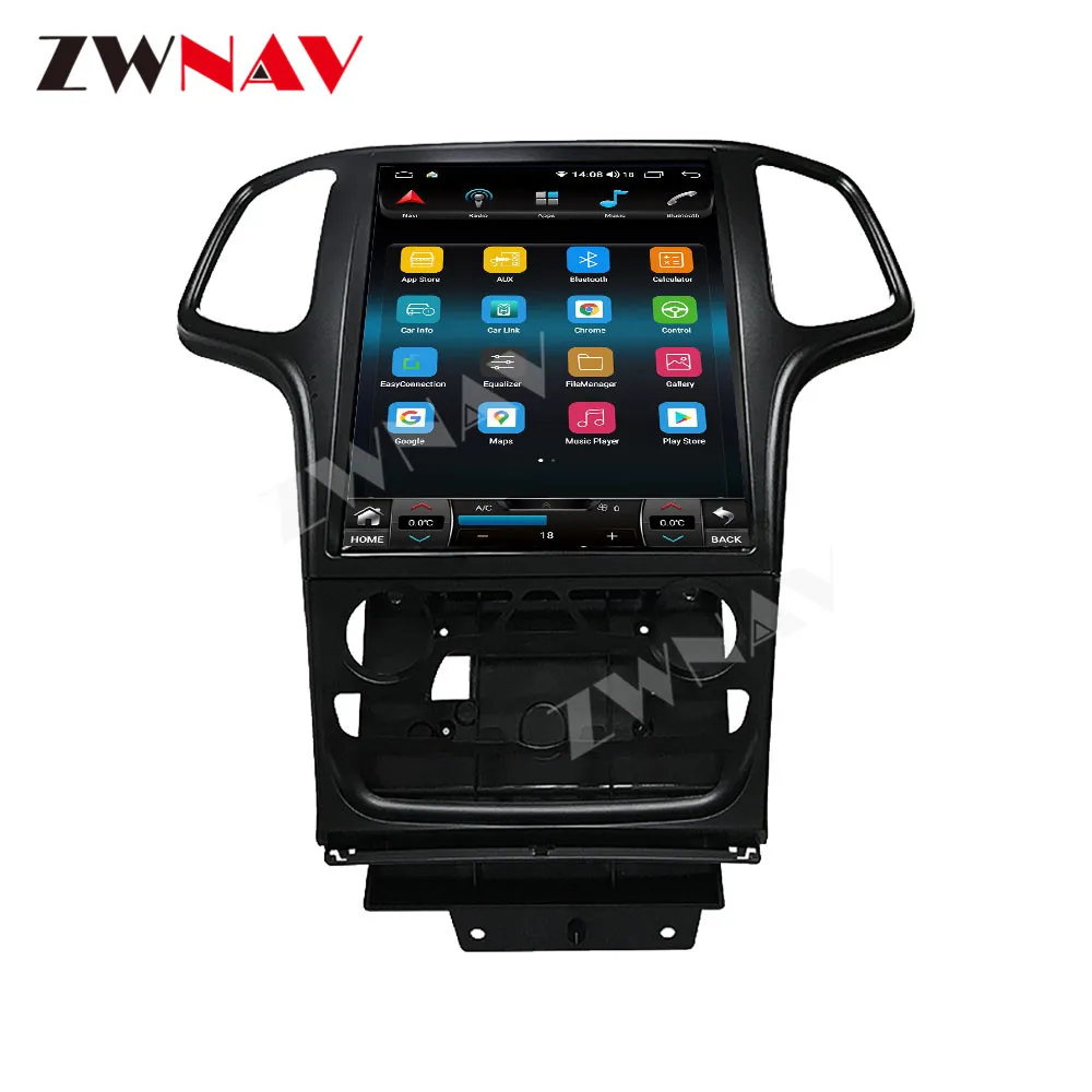 

Новый дизайн обновления дисплея HD сенсорный экран для Jeep Grand Cherokee 2008-2012 Android 13, автомобильный GPS-навигатор Carplay, головное устройство Auto