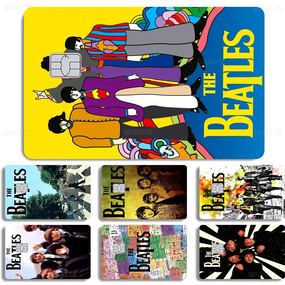Vintage Popular Rock Band The B-Beatles Cartoon Credit Card Skin Stickers for Bank Card Bus Metro Card Sticker Waterproof