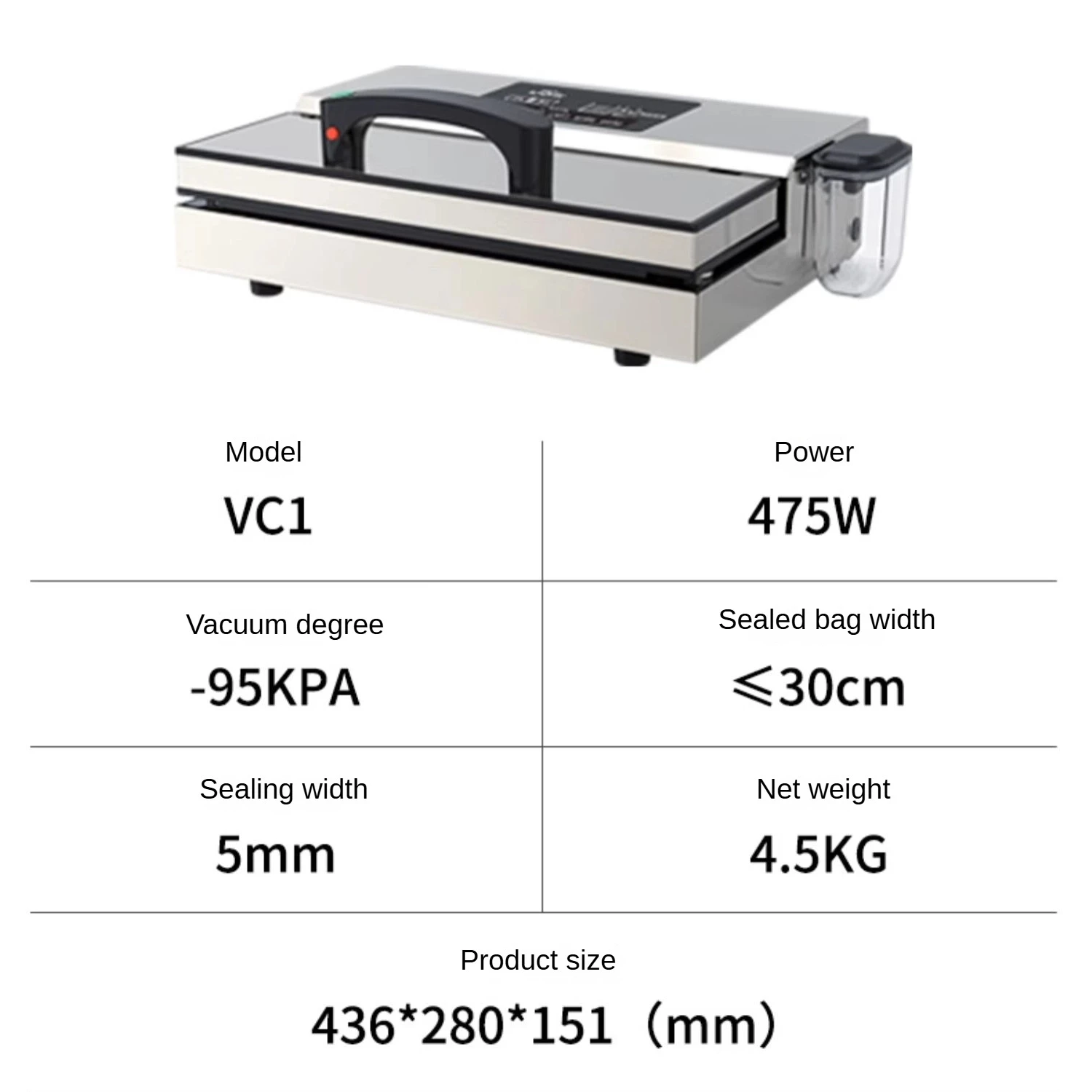 

VC1 VC2 Vacuum Sealing Machine Commercial High Power Food Packaging Machine Food Vacuum Sealing and Fresh Packing Machine