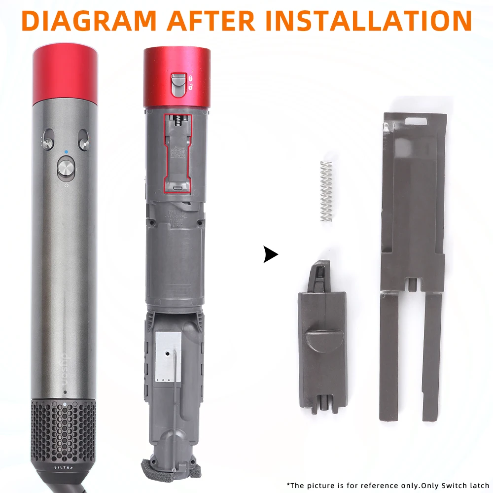 Запасные части для защелки переключателя для Dyson Airwrap Styler 220 В HS01 HS05, аксессуар для щипцов для завивки, щипцы для завивки, фиксатор переключателя