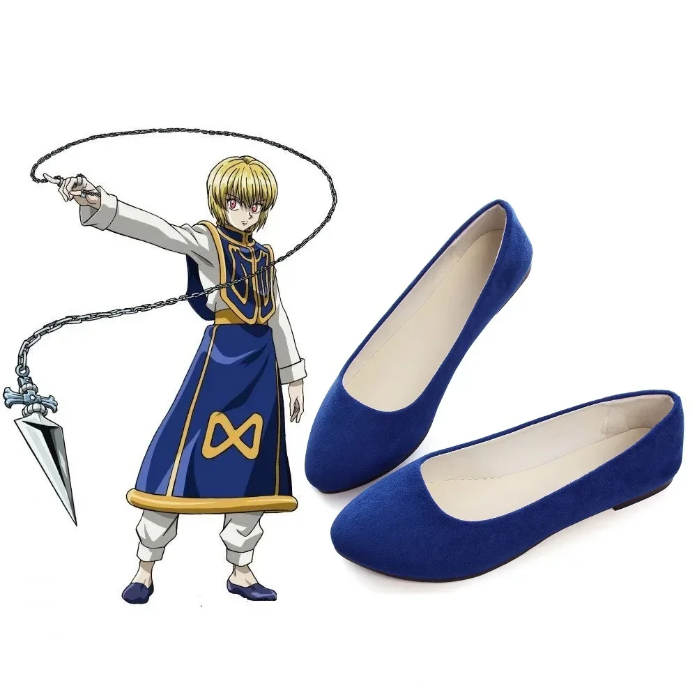 Chaussures de cosplay Kurapika Hunter X Hunter 2026, bottes bleues, accessoires de costume pour le Carnaval et Halloween