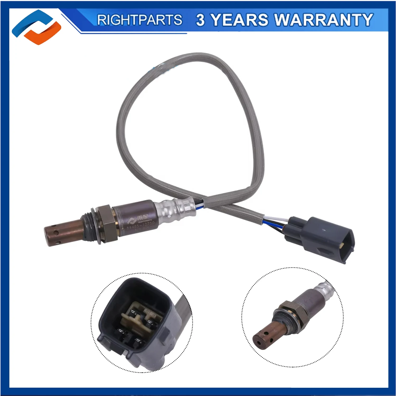 RIGHTPARTS 89465-12750 Oxygen O2 Sensor for Toyota Corolla ZZE122 1ZZFE ZZE121 3ZZFE 02-06 1.6L OEM 8946512750  89465-05080