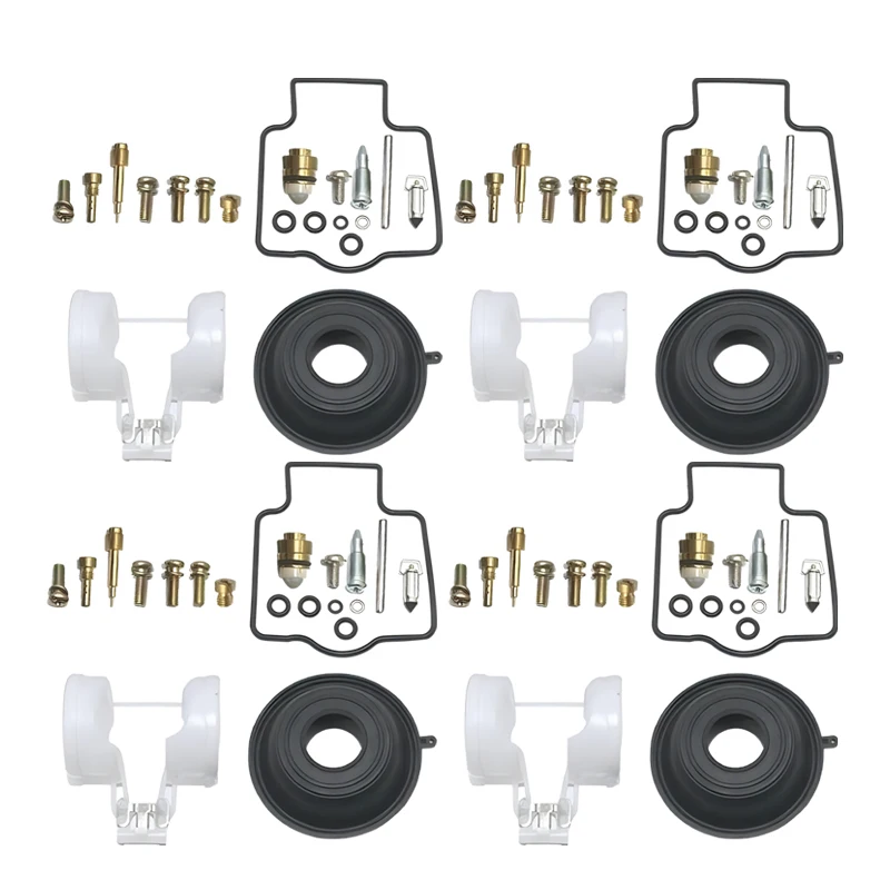 

4 Sets Motorcycle Carburetor Repair Kit Diaphragm Float Fit for Kawasaki ZX600 Ninja ZX6R ZZR600