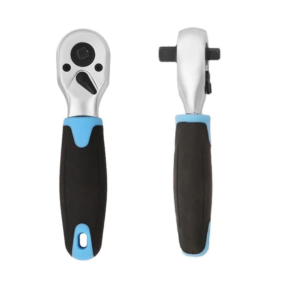 

1 4*3 8*1 2 Ratchet Socket Wrench 72 Tooth Ratchet Wrench Chrome Vanadium Steel Non-slip Grips Quick Stripping Function