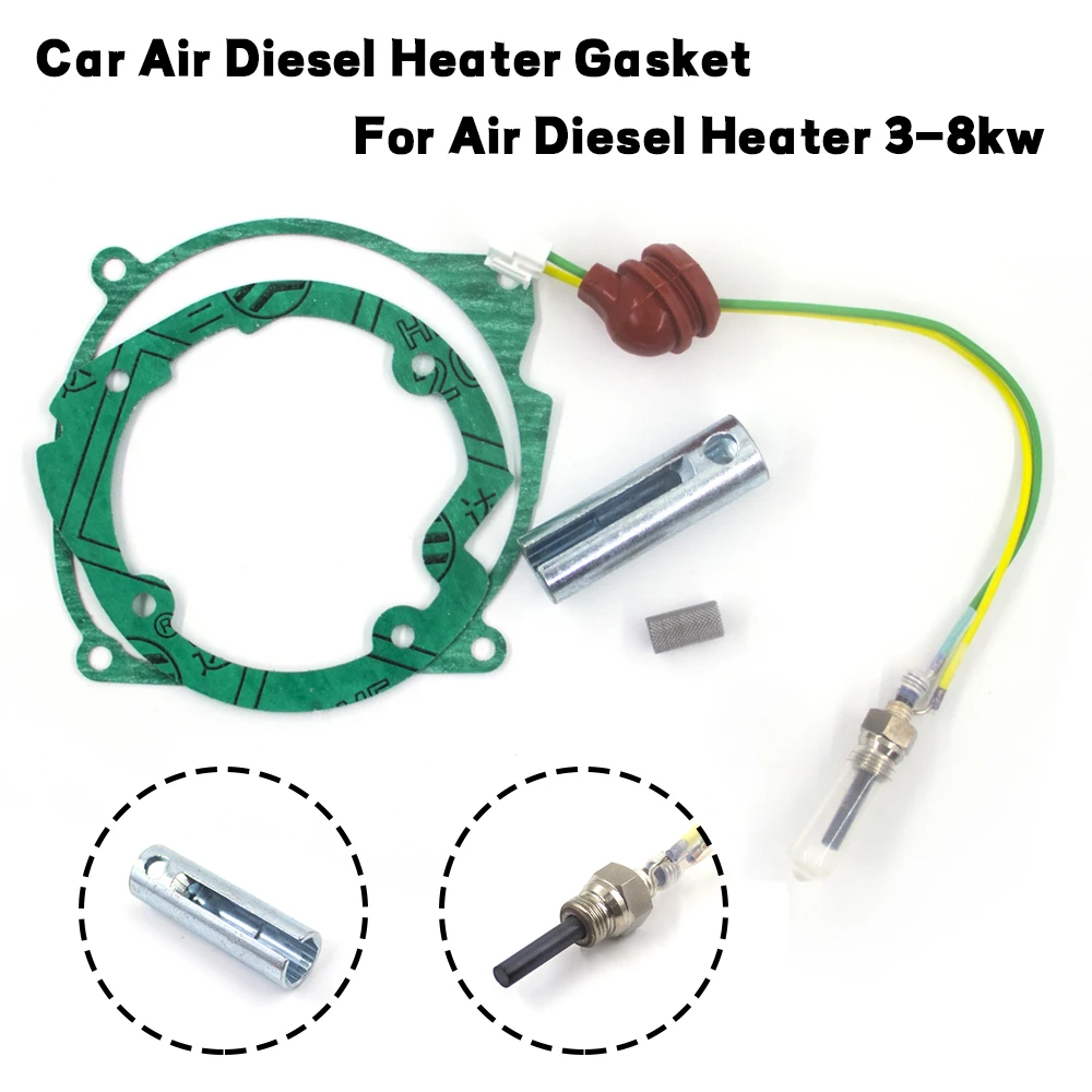 Junta de calentador de aire diésel para coche, calentador de estacionamiento de 12V, 2KW, 5KW, con pasador de cerámica, bujía incandescente para