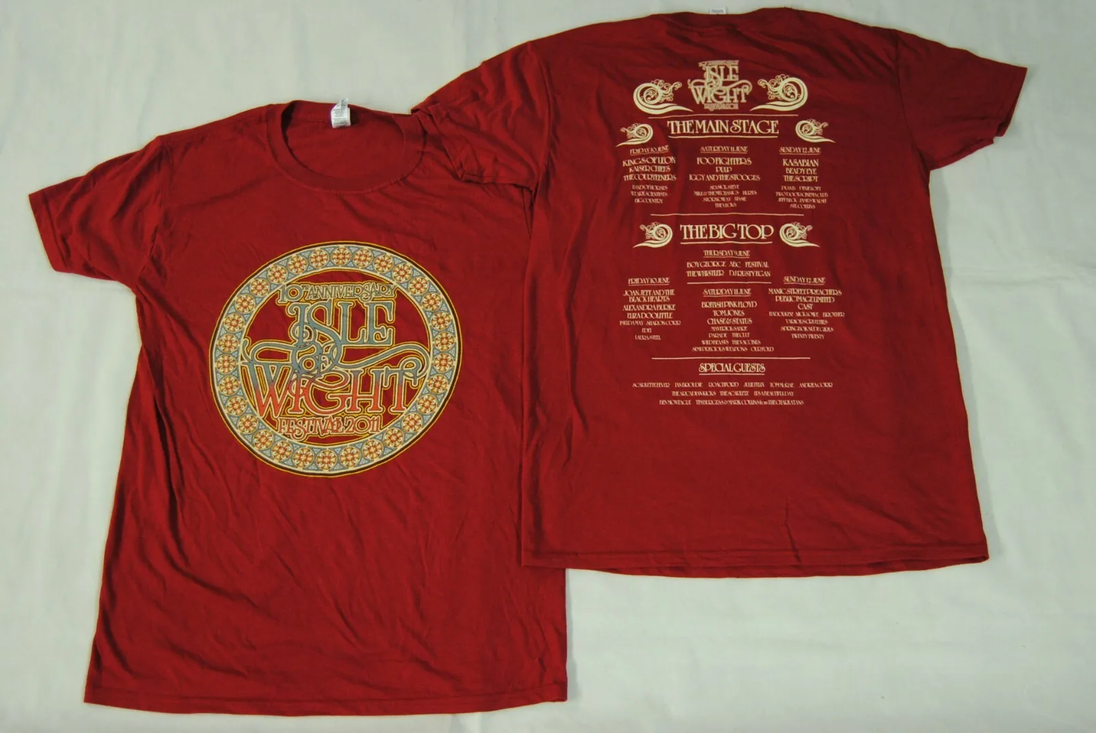 CAMISETA COM LOGO DO FESTIVAL ISLE OF WIGHT 10º ANIVERSÁRIO 2011 NOVA OFICIAL KASABIAN