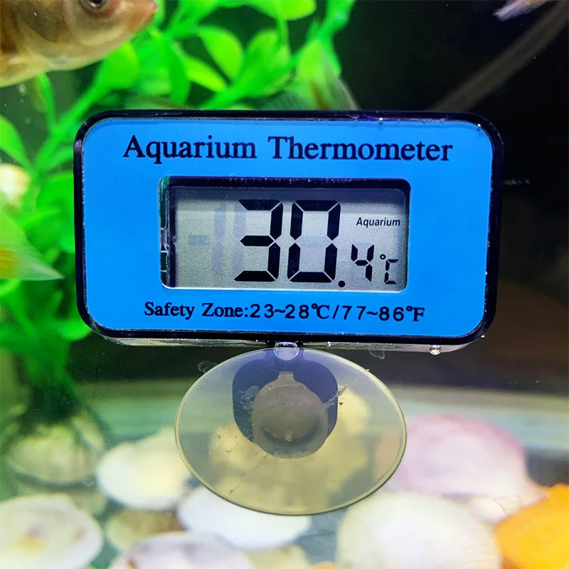 LCD Digital Aquarium Thermometer with Probe Suction Cup Fish Tank Water Electronic Thermometer Measurement