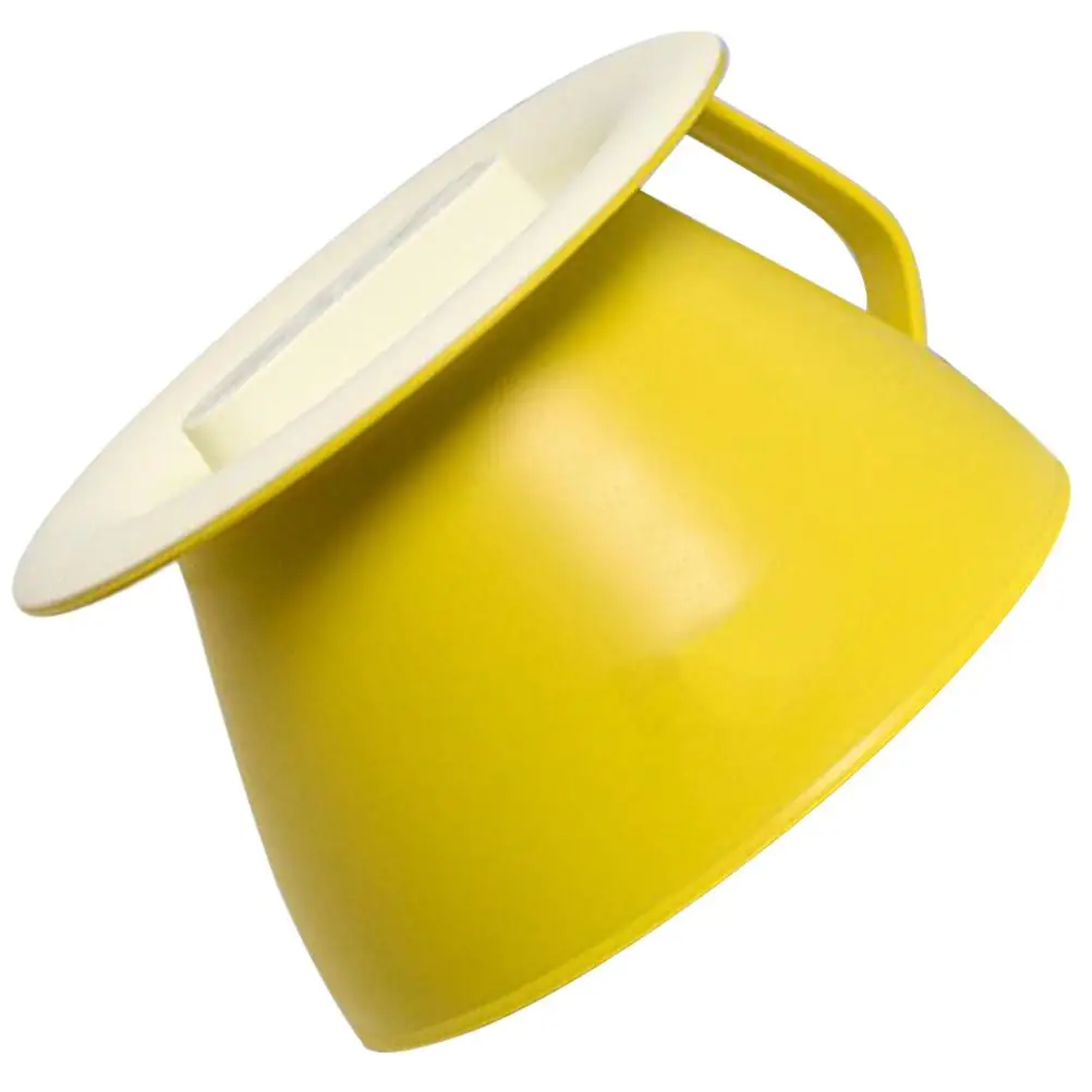 

Children's Spittoon Plastic Bedpan Yellow with Cover Portable Toilet for Home Bedroom Urine Pot Reusable Non Slip Design Stable
