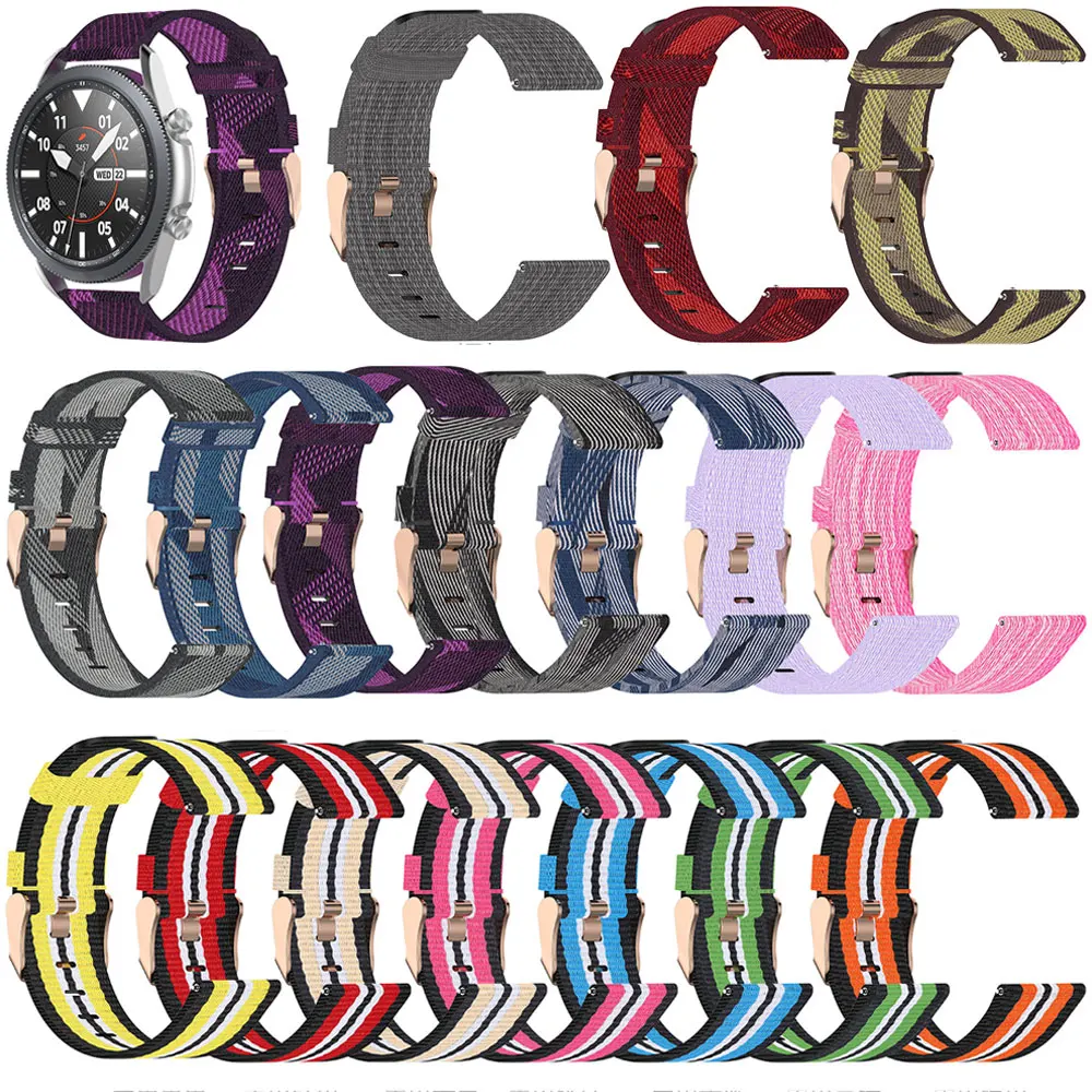 

20mm 22mm Nylon WatchBand For Garmin Vivoactive 4 Vivoactive3 Venu Smart Watch Band Wristband Bracelet forerunner 245 645 music