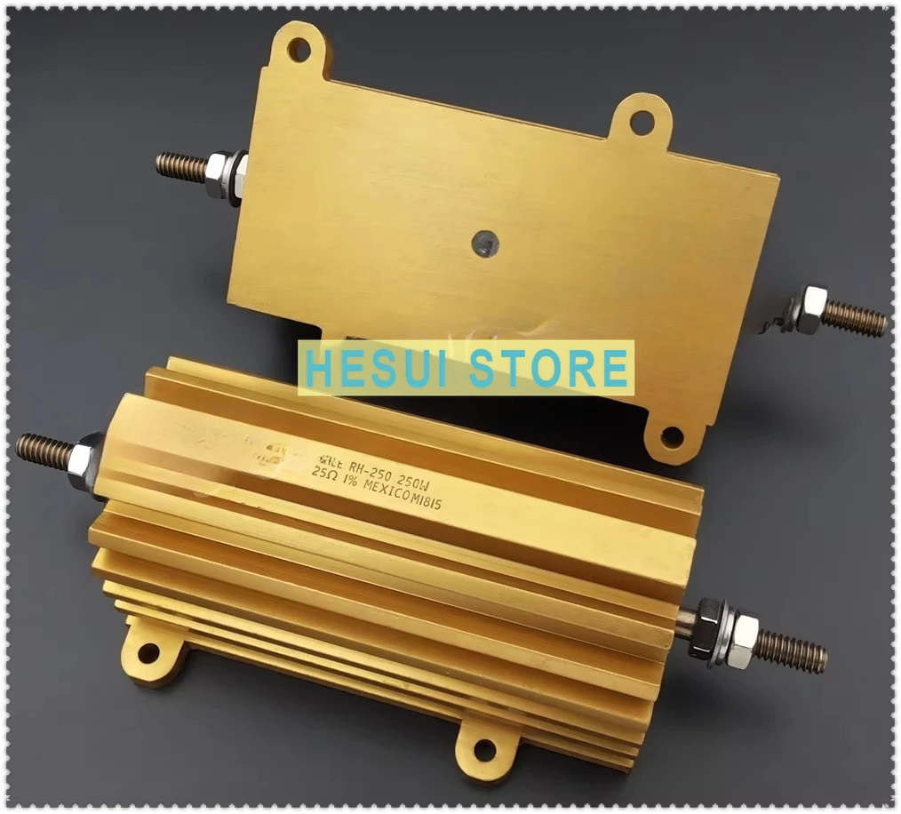

25R 250W DALE RH-250 25Ω 25 Ом, проволочный резистор в алюминиевом корпусе