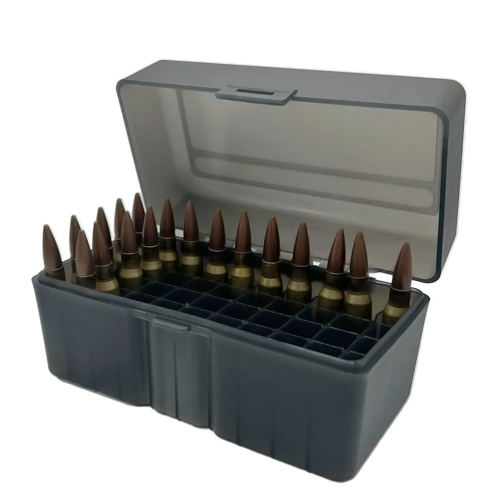Tactische 50 Ronde Geweer Munitie Box FLIP-TOP Dragende Munitie Box لـ 243.308 Win 7.62x51mm NAVO 220 Swift Jacht Accessoires