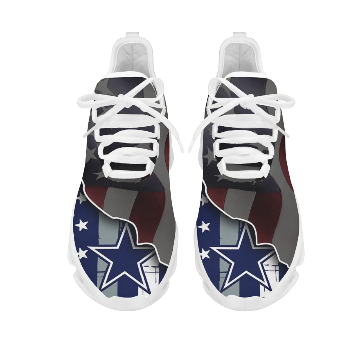 INSTANTARTS USA Flag Sneakers Women Mens Running Shoes Air Cushion Sport Casual Shoes Designer Breathable Lightwear Sneaker