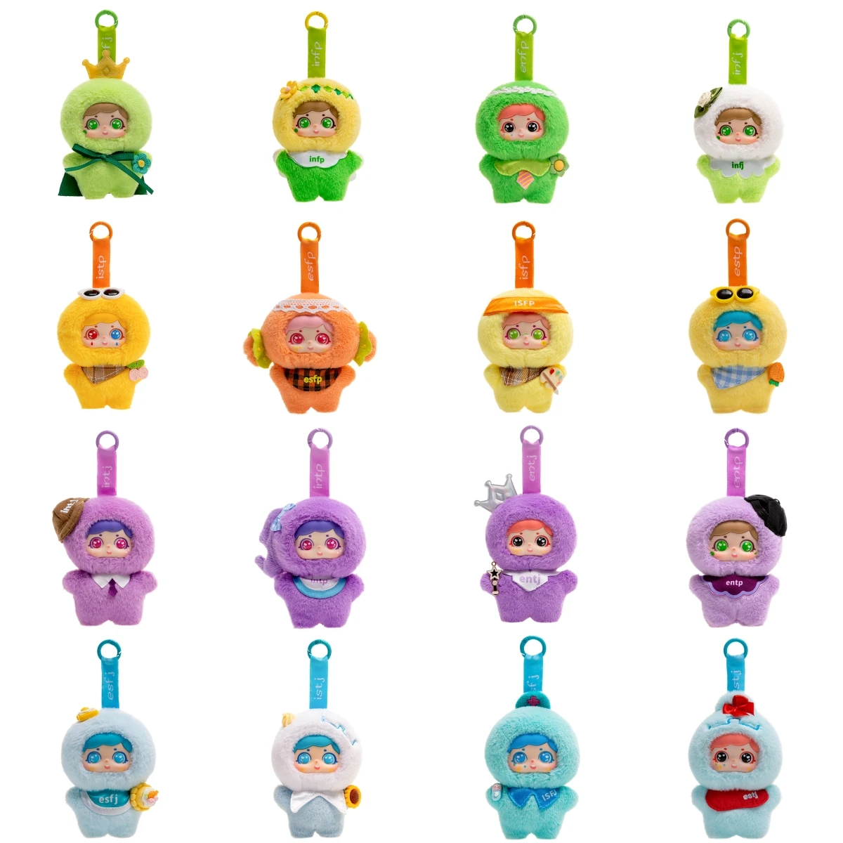 MBTI Vinyl Figure Plush Blind Box 16 Personalities Stuffed Doll Cute Anime Guess Bag Mystery Box Toys Ornaments Gift