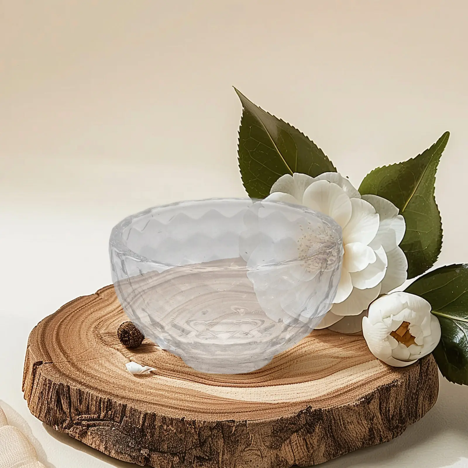 Crystal Seven Colors Small Glass Bowl Buddhist Offering Bowl for Shrine Rituals Small Prep Serving Snack Dessert Dish