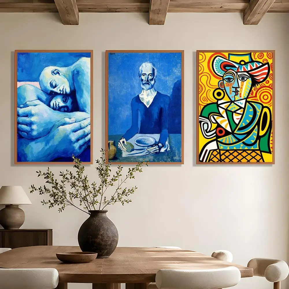 Artist-Spanish Cubist Pablo Ruiz Picasso Poster Wall Art Poster HD Waterproof PP Print Bedroom Living Room Office Decor Gift