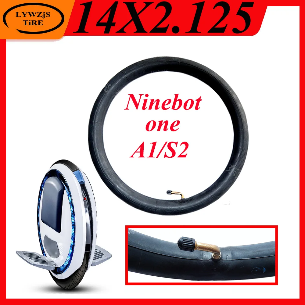 For Ninebot One A1 S2 Tire Inner Tube 14 Inch 14x2.125 Single Wheel Balance Vehicle Butyl Rubber Inner Tube