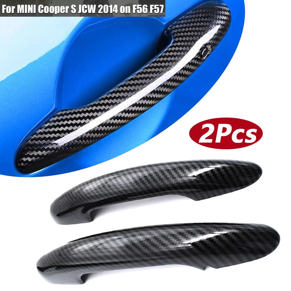 

Carbon fiber Gloss Black Outside Exterior Door Handle Cover Trim for BMW MINI Cooper 2014 R50 R52 R53 R55 R56 R57 R58 R59 R61