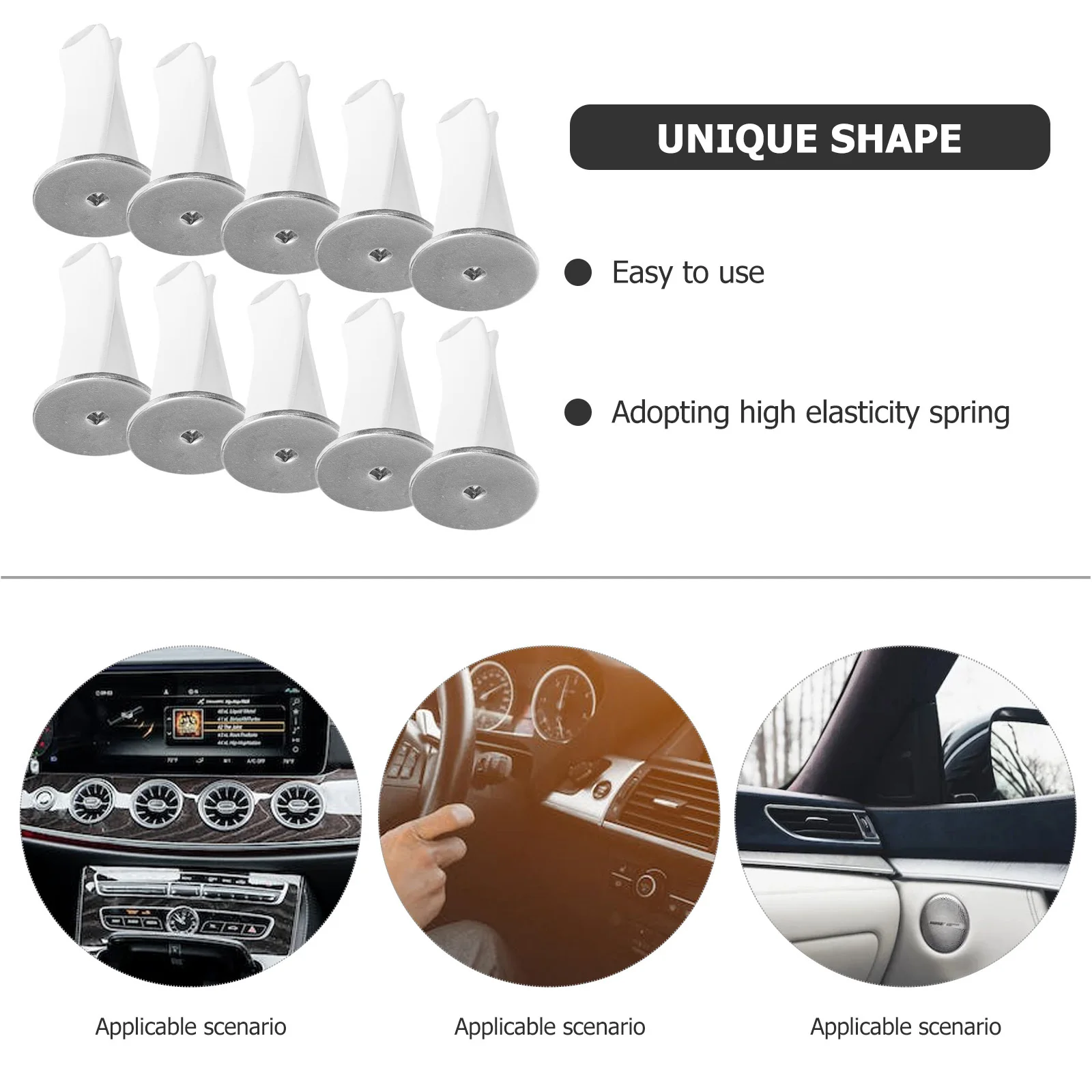 

20Pcs Car Air Vent Clips Reusable Metal Clip for Car Fragrance Diffuser Not Easy to Fade Or Deform Fits Home Office Auto Ac