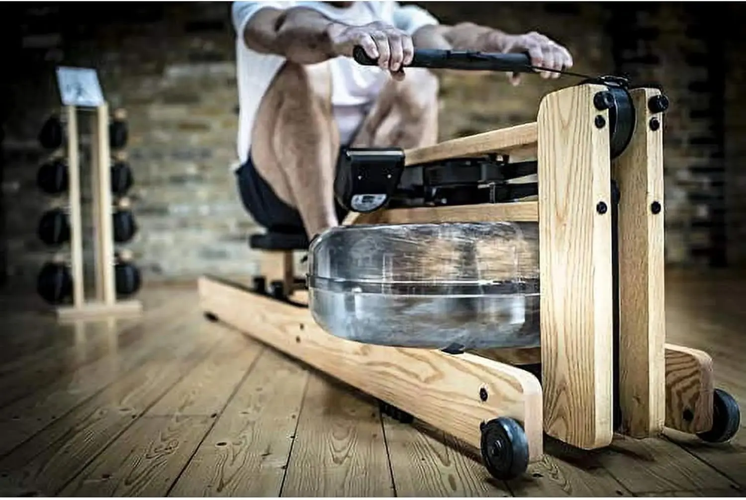 Rowing Machine with S4 Monitor | USA Made Water Rower | Original Handcrafted Erg Machine for Home Use & Gym | Best Warranty