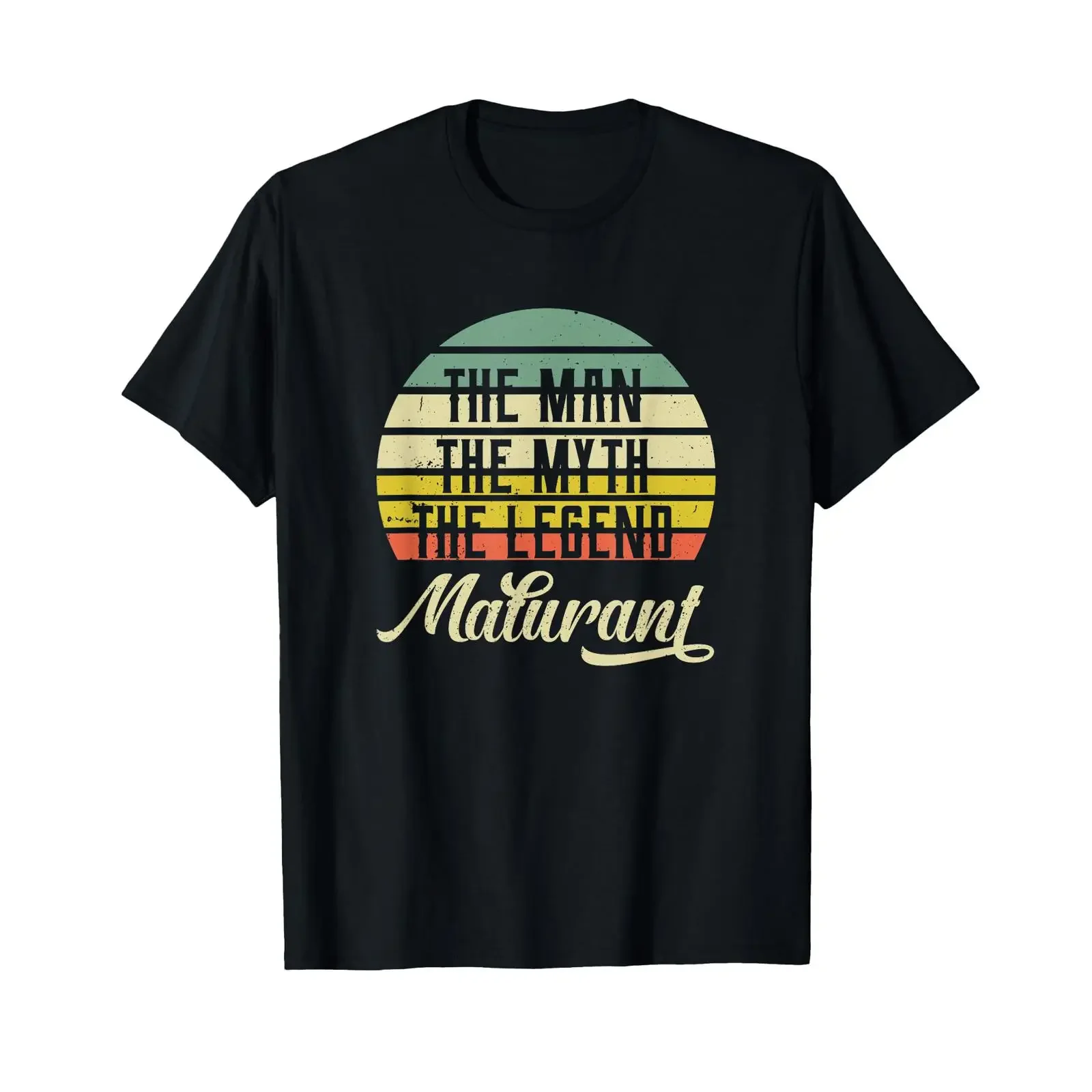 Men's Graduation The Man Myth Legend Matura T Shirt vintage Washed Slightly graphic Unisex Soft designer clothes Breathable