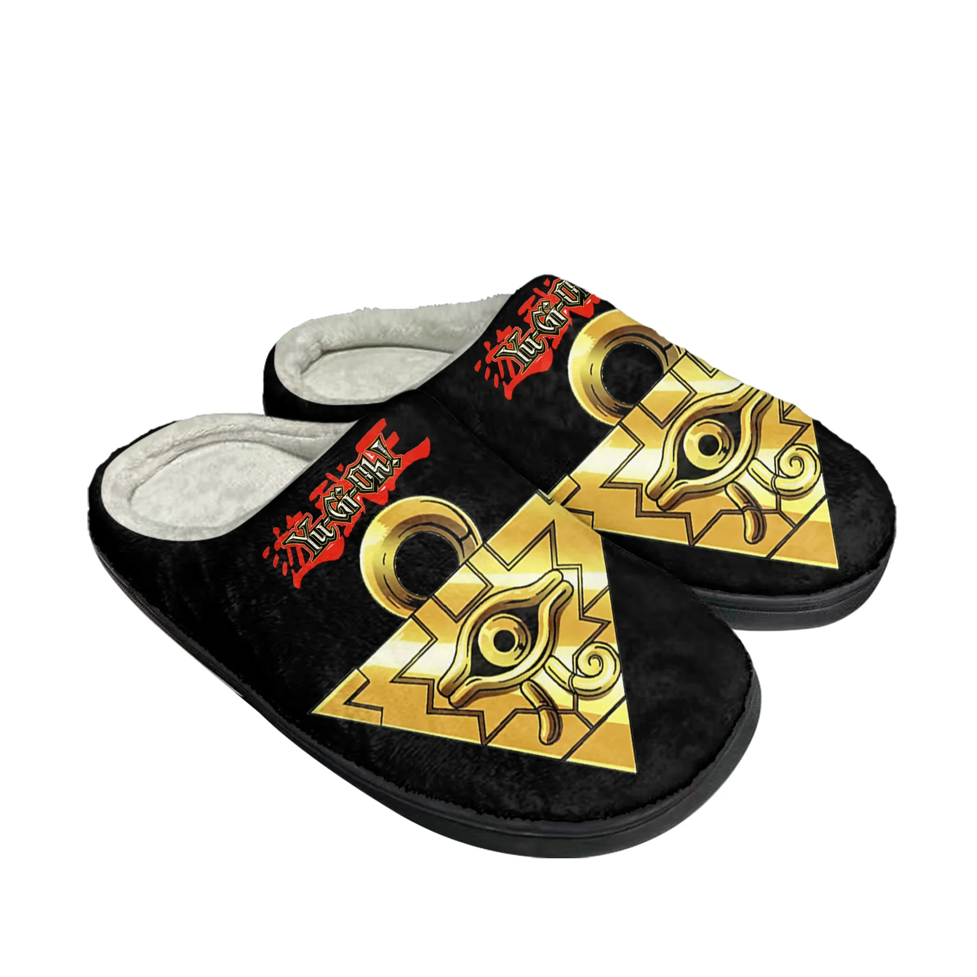 

Yu-Gi-Oh Yami Mutou Millennium Puzzle Home Cotton Custom Slippers Mens Womens Sandals Plush Keep Warm Shoes Thermal Slipper