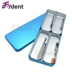 Dental Disinfection Box Autoclave Sterilizer 4 Cells Case  Endo Files Holder Burs For Oral Care Tools Metal Box