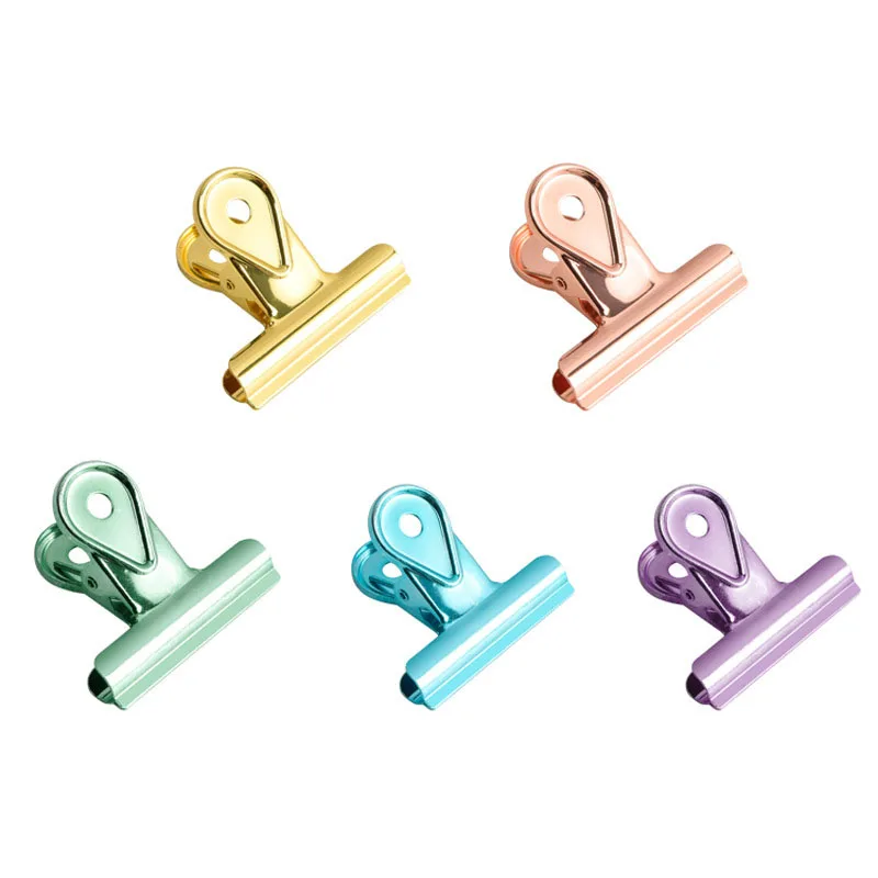 10Pcs Metal Clips Binding Clips Paper Clips Long Tail Clip Storage Ticket Clip for Office Decorative Supplies School Stationery