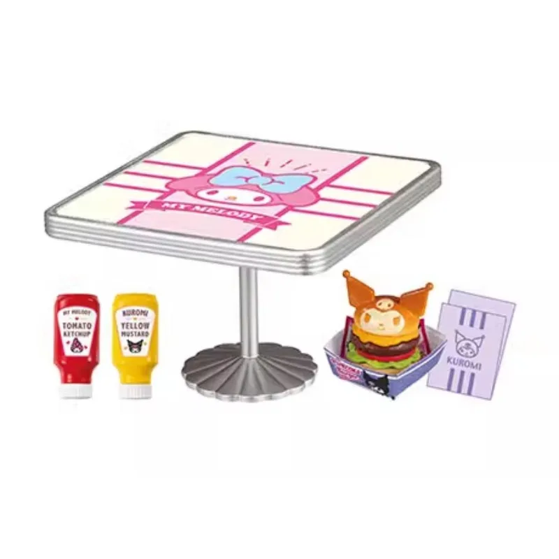 Goods in Stock Genuine Re Ment Tokimeki DINER MY MELODY Kuromi Theme Miniature Scene Prop Decoration Supplies Holiday Gift