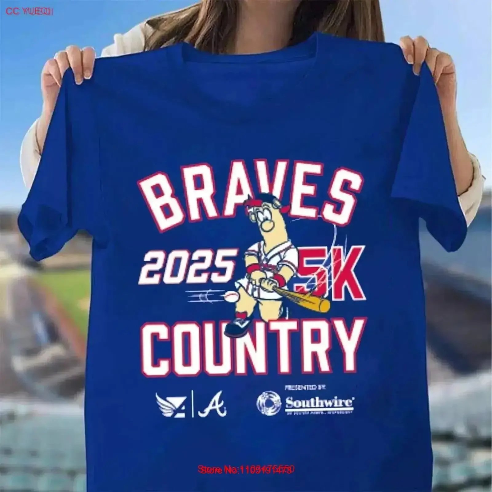 

Футболка Braves Country 5K, представленная Southwire, все размеры, винтажная стираная мода, универсальный топ для повседневной носки, винтажная одежда