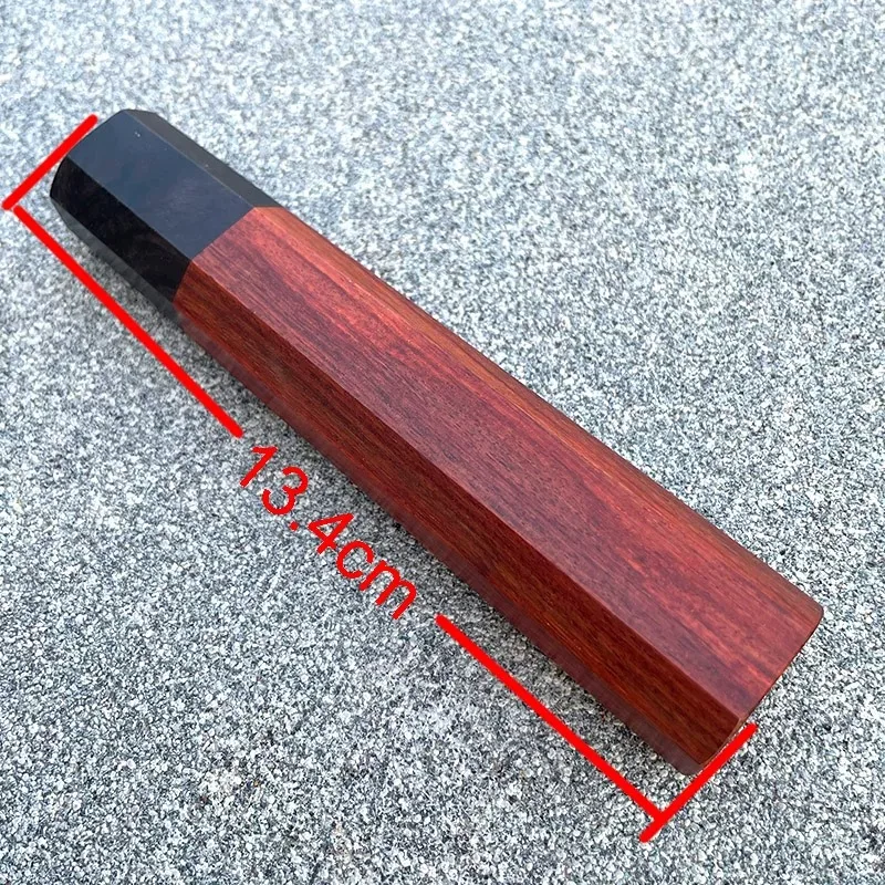 1PC Red Sandalwood Ebony Octagonal Knife Handle for DIY Semi-finished Knife Handle Material Kitchen Knife Handle