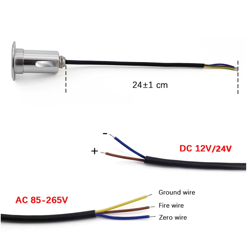 Imagem -04 - Impermeável Led Underground Light 1w 3w 5w Dc12v 24v ao ar Livre Chão Caminho Jardim Enterrado Yard Spot Paisagem Paisagem ac 220v 110v Ip67