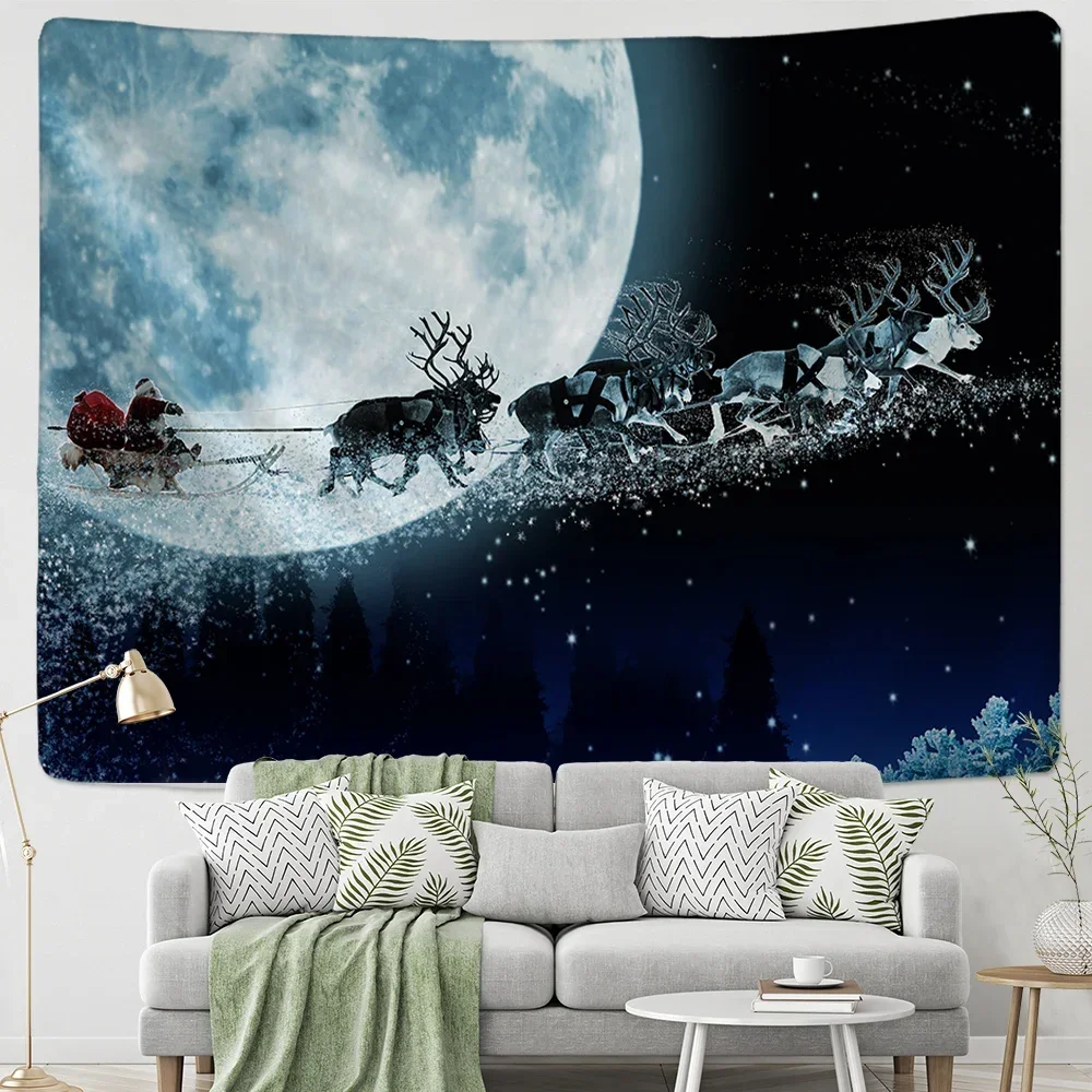 Santa Claus wall hanging Hippie fireplace home decoration tapestry background cloth large size tapestry Bohemian decoration