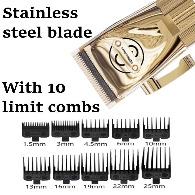 مقصات شعر كهربائية احترافية للمحترفين للحلاقين ، آلة تشذيب الرأس الزيتي ، مقص نحت ذهبي ، ماكينة حلاقة ، P800