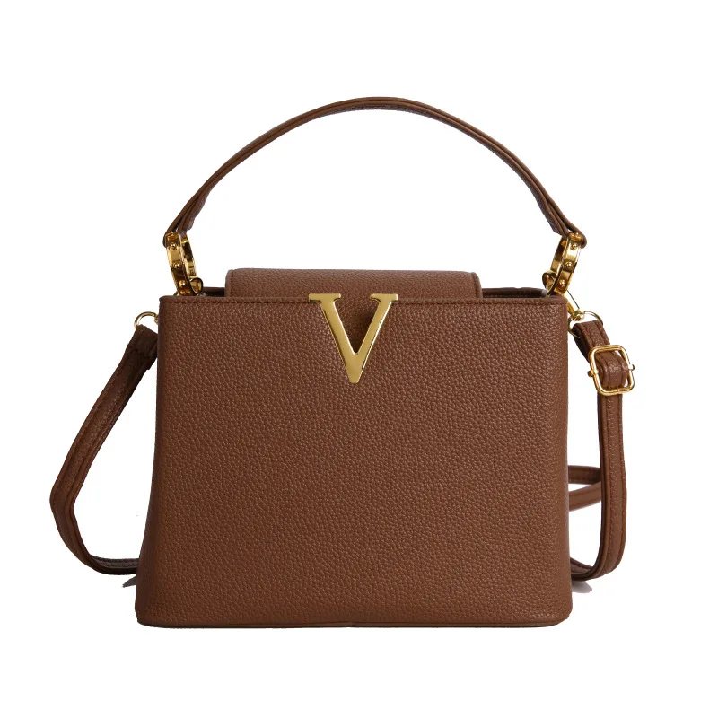 حقيبة كتف نسائية عصرية لعام 2025 S/S، حقيبة يد محمولة متعددة الاتجاهات من الجلد الطبيعي، محفظة كلاسيكية أنيقة ذات سعة كبيرة #1