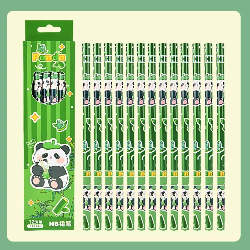 12 шт./набор, ручка-карандаш с рисунком панды