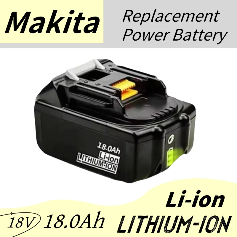 

18V18Ah Rechargeable Battery 18000mah Li-Ion Battery Replacement Power Battery for MAKITA BL1880 BL1860 BL1830battery+3A Charger