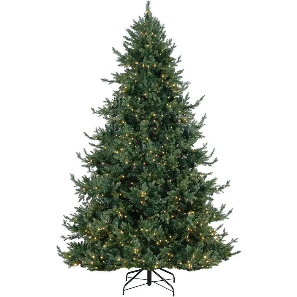 

Traditional Christmas Tree with Lights, Realistic Classic Christmas Tree Prelit with 6230 Branch Tips, 1000 Warm Lights