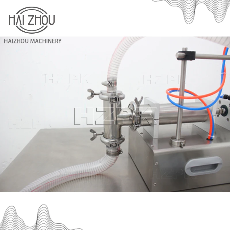 HZPK Liquid Filling Machine Piston Filler Oil Pneumatic Shampoo Gel Honey Milk Juice Liquid Soap Filling Machine G1WYD1000