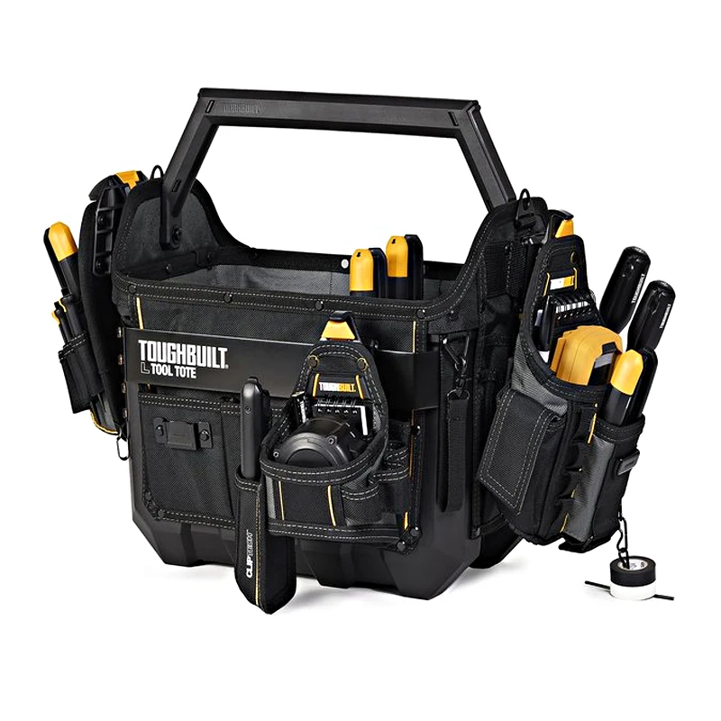 TOUGHBUILT TB-CT-82-16 Large Tool Tote Compartment Tidy Storage Hard Multi Material Dust Proof Fabric Bags