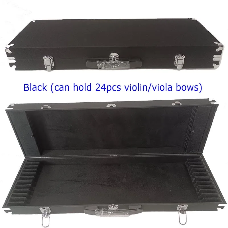 Fastshipping 12pcs 24pcs 36pcs contain high-level violin Viola box Wooden Oxford cloth bow case with lock for violin viola bows