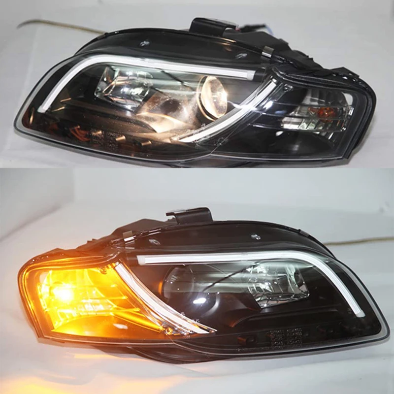 For Audi A4 B7 LED Strip Headlamps Front Lights 2005 To 2008 Year SN