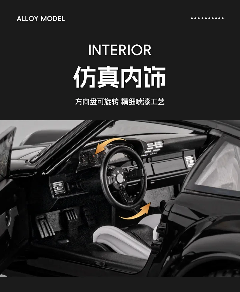 1:22 RWB993 Model Sportowego Samochodu ze Stopu, Napęd na Cztery Koła z Funkcją Pull Back, Amortyzacja, Zabawki dla Dzieci, Model Samochodu z Odlewu Stopu, Kolekcjonerski