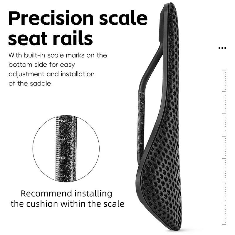 

Carbon Fiber Bicycle Saddle 3D Printed Lightweight Comfort Cushion for Road Mountain Bike Cycling Bike Saddle