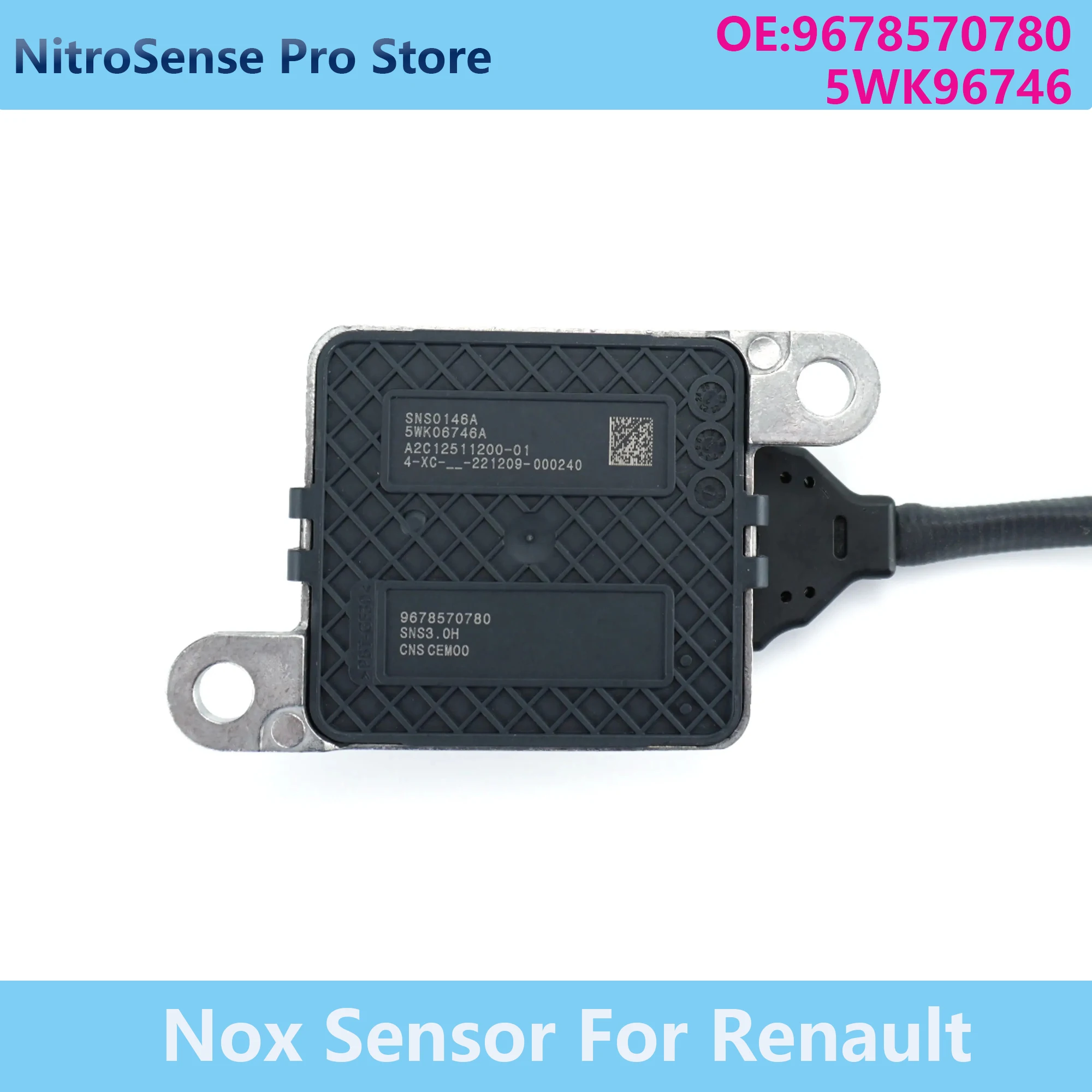 

Датчик NOx 5WK96746 9678570780. Прямые продажи с завода, выгодная цена. Датчик оксида азота 5WK 96746 для Renault Citroen Berlingo C4.