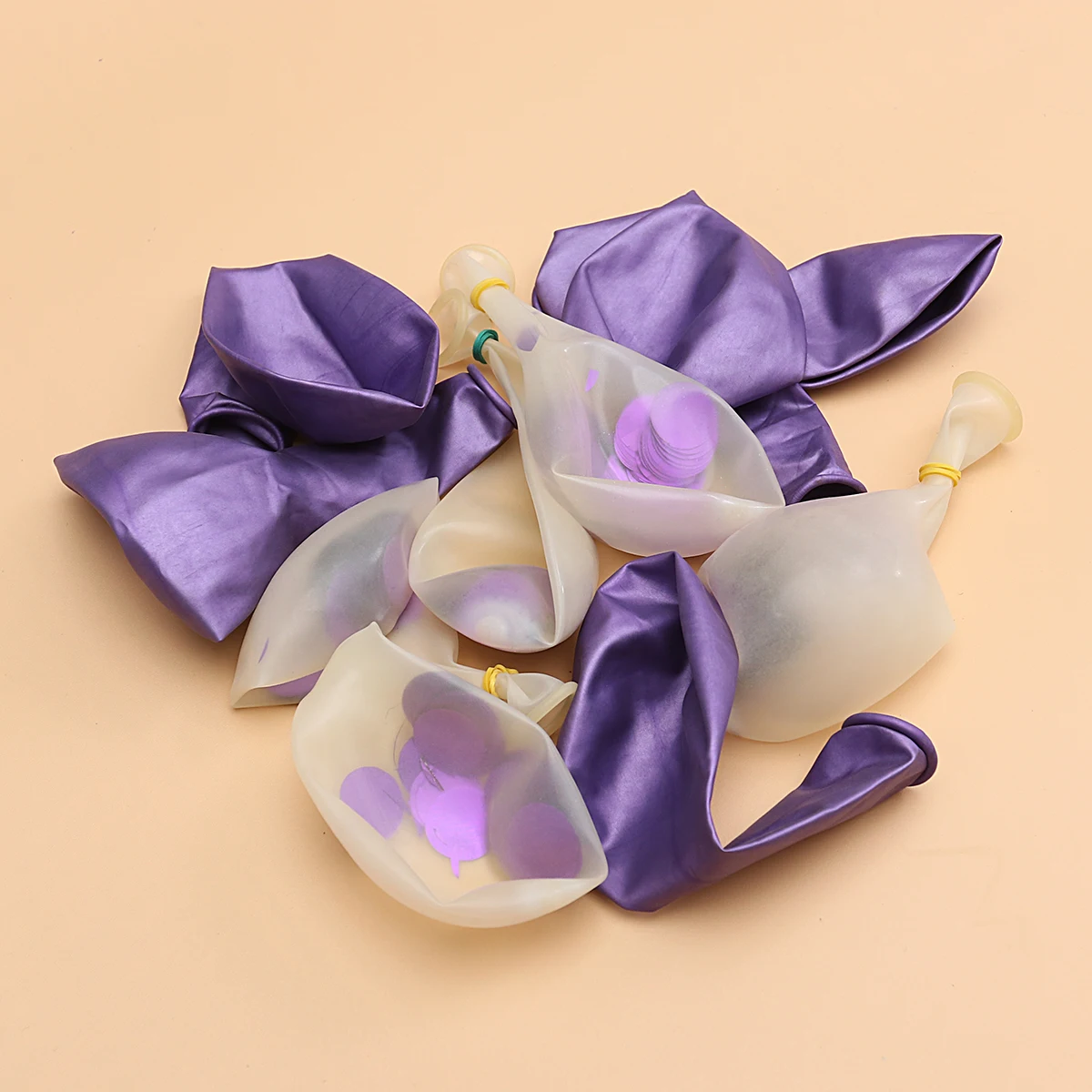 

10 Pcs Inflatable Balloons Latex Decoration Beautiful Pretty Purple Paper Scrap Baby
